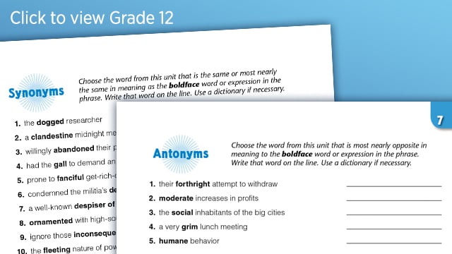 Vocabulary Workshop, Tools for Excellence Experience
